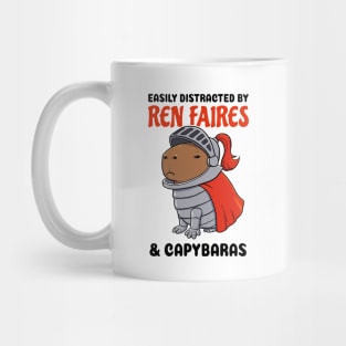 Easily Distracted by Ren Faires and Capybaras Mug